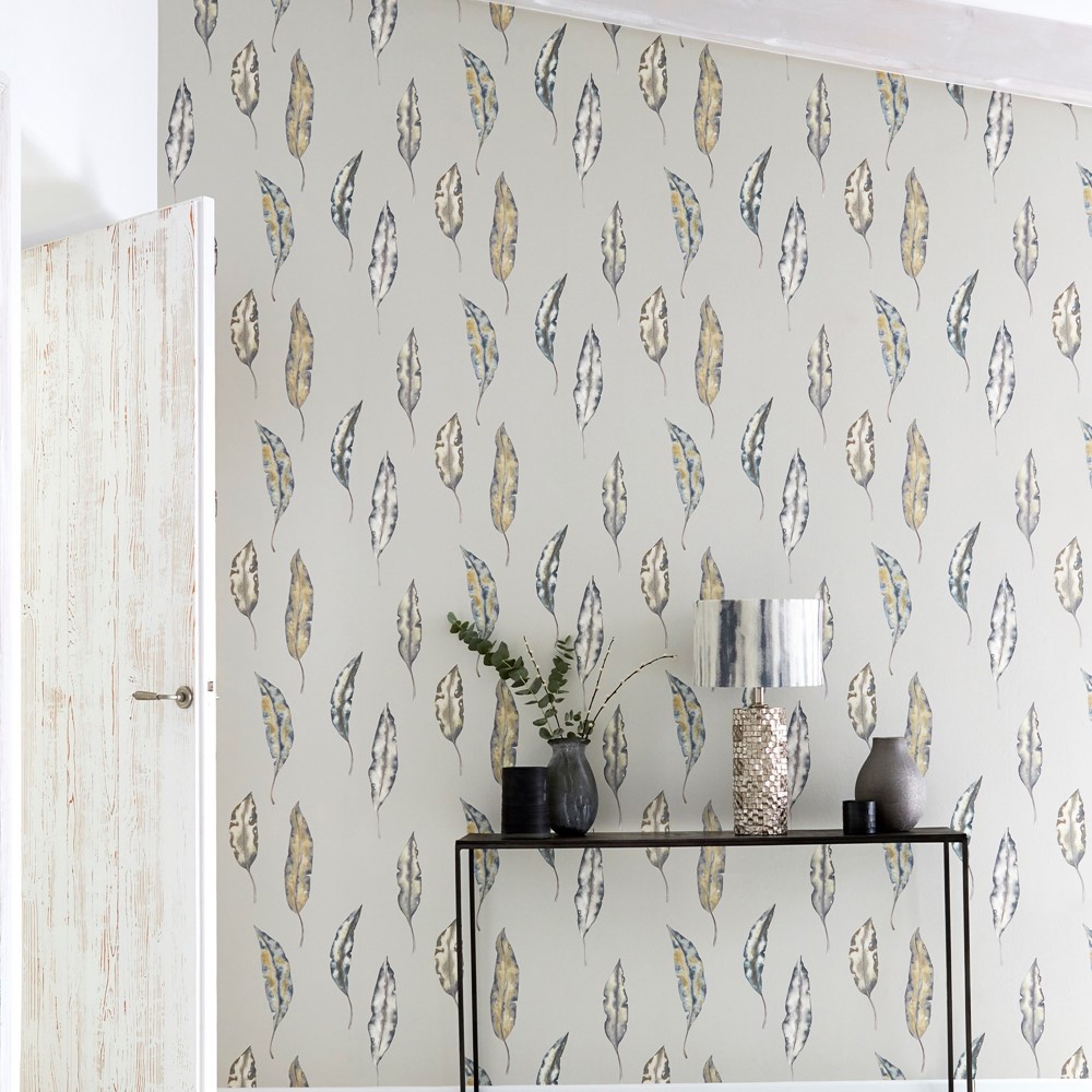 Kinina Wallpaper 111656 by Harlequin in Graphite Mustard Yellow